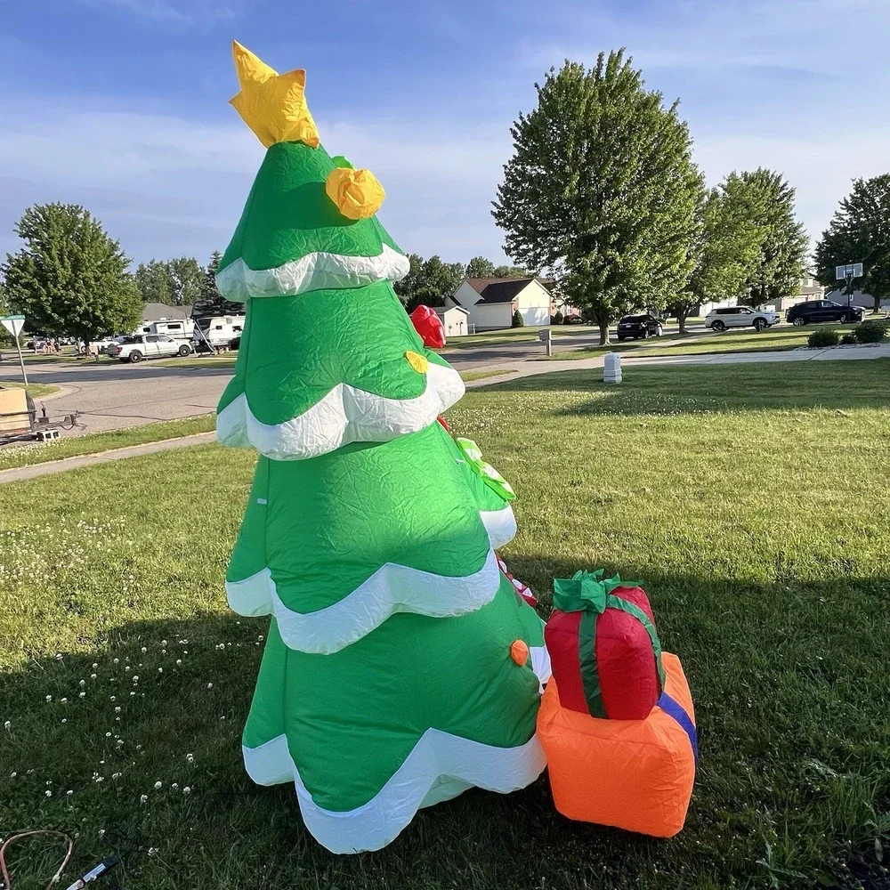 7FT Inflatable Christmas Tree LED Lights Blow up Outdoor Yard Party Decoration